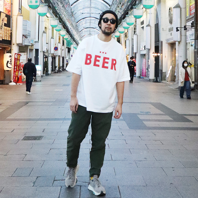 BEERロゴTシャツ　WHITE