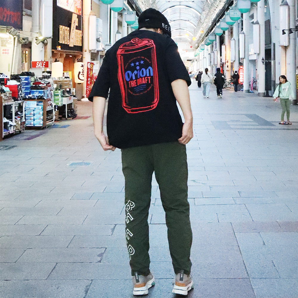 BEER 缶ロゴポケットTシャツ　BLACK