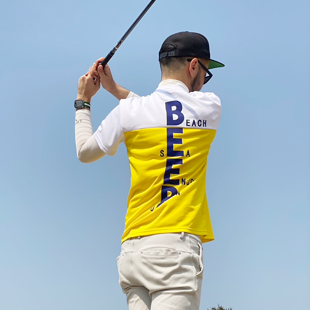 BEERゴルフ モックネックTシャツ