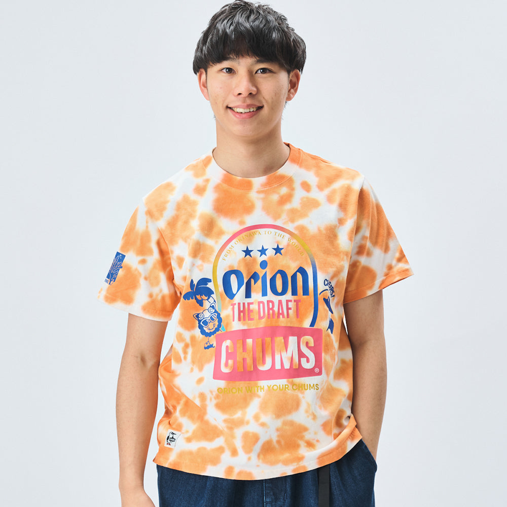 【チャムスコラボ】OWYC THE DRAFT T-Shirt　Orange Tie-Dye