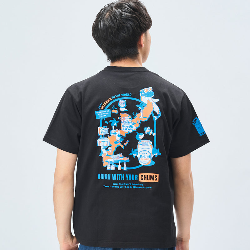 【チャムスコラボ】OKINAWA CALLING T-Shirt　BLACK