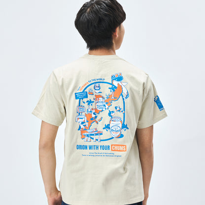 【チャムスコラボ】OKINAWA CALLING T-Shirt　GREIGE