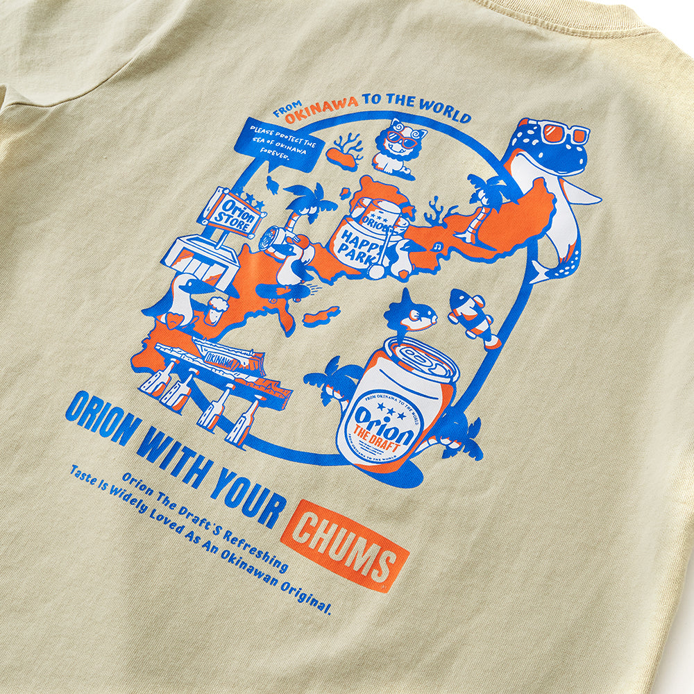 【チャムスコラボ】OKINAWA CALLING T-Shirt　GREIGE