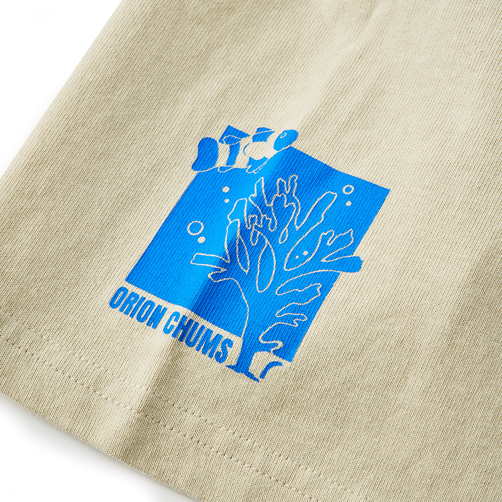【チャムスコラボ】OKINAWA CALLING T-Shirt　GREIGE