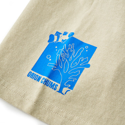 【チャムスコラボ】OKINAWA CALLING T-Shirt　GREIGE