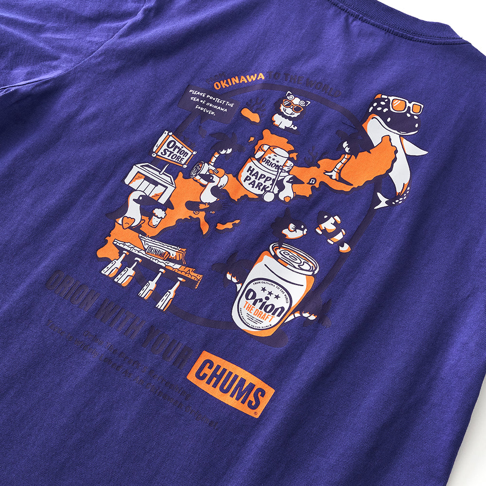 【チャムスコラボ】OKINAWA CALLING T-Shirt　PURPLE