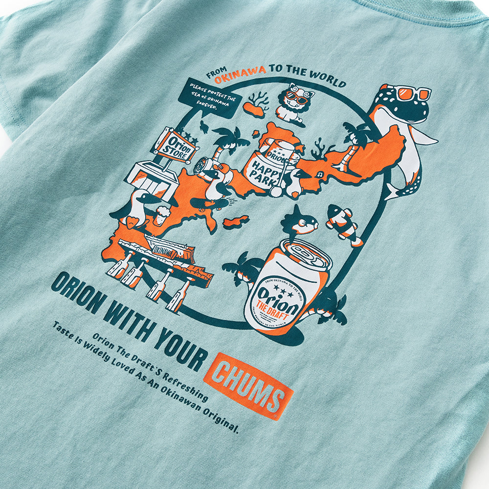 【チャムスコラボ】OKINAWA CALLING T-Shirt　SKY