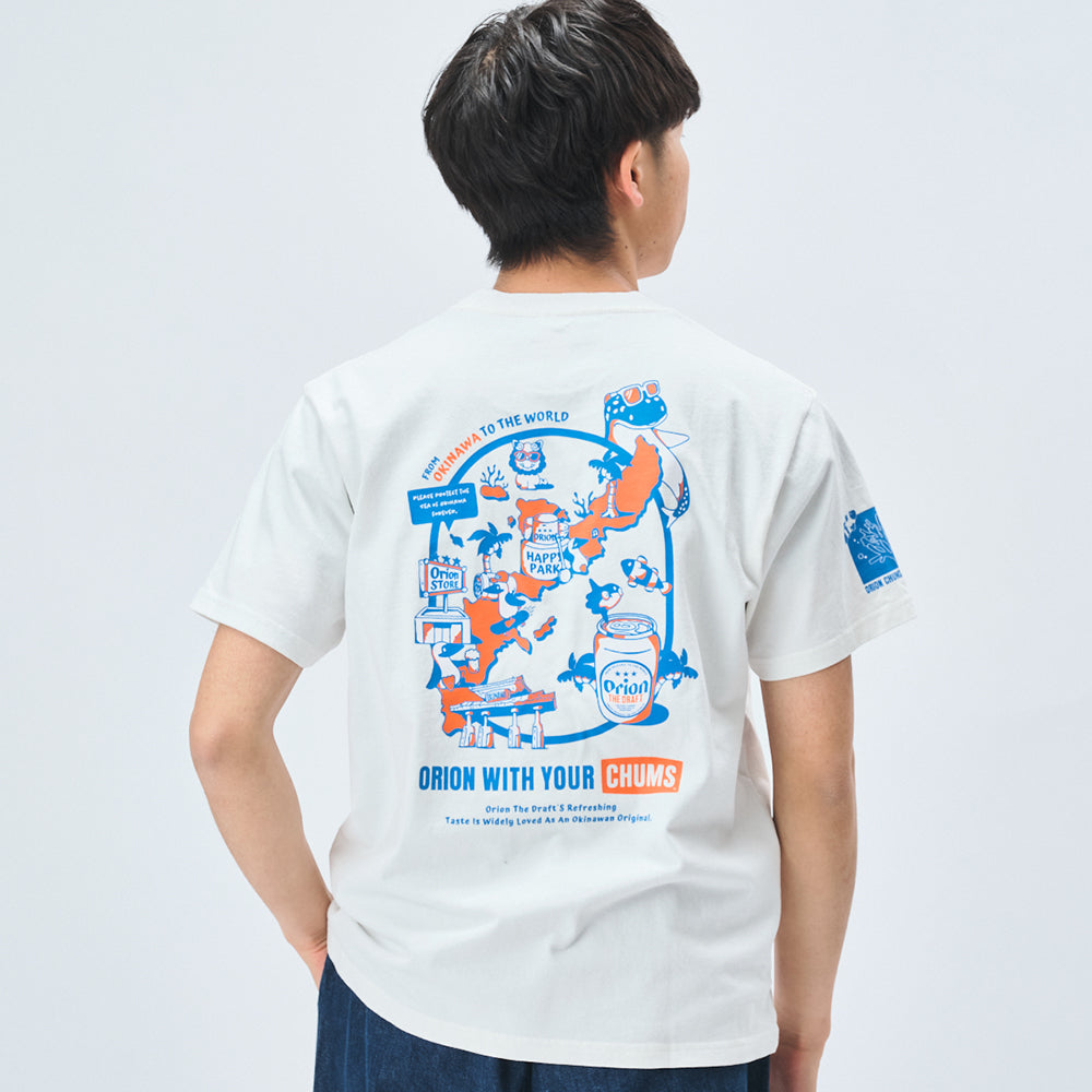 【チャムスコラボ】OKINAWA CALLING T-Shirt　WHITE