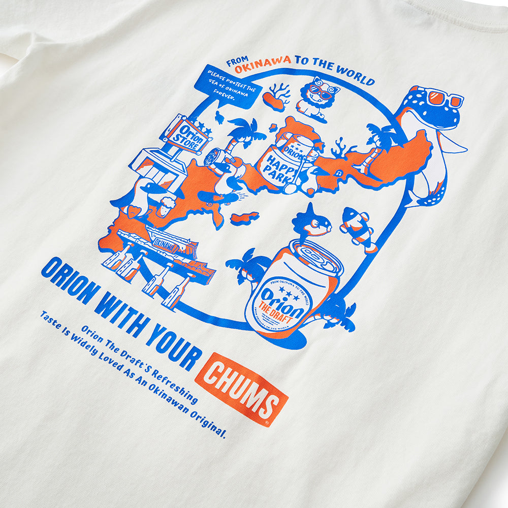 【チャムスコラボ】OKINAWA CALLING T-Shirt　WHITE