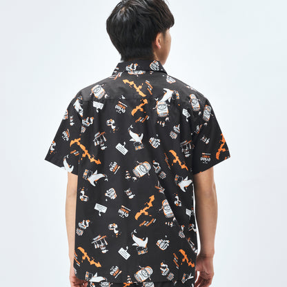 【チャムスコラボ】OKINAWA CALLING Shirt　BLACK