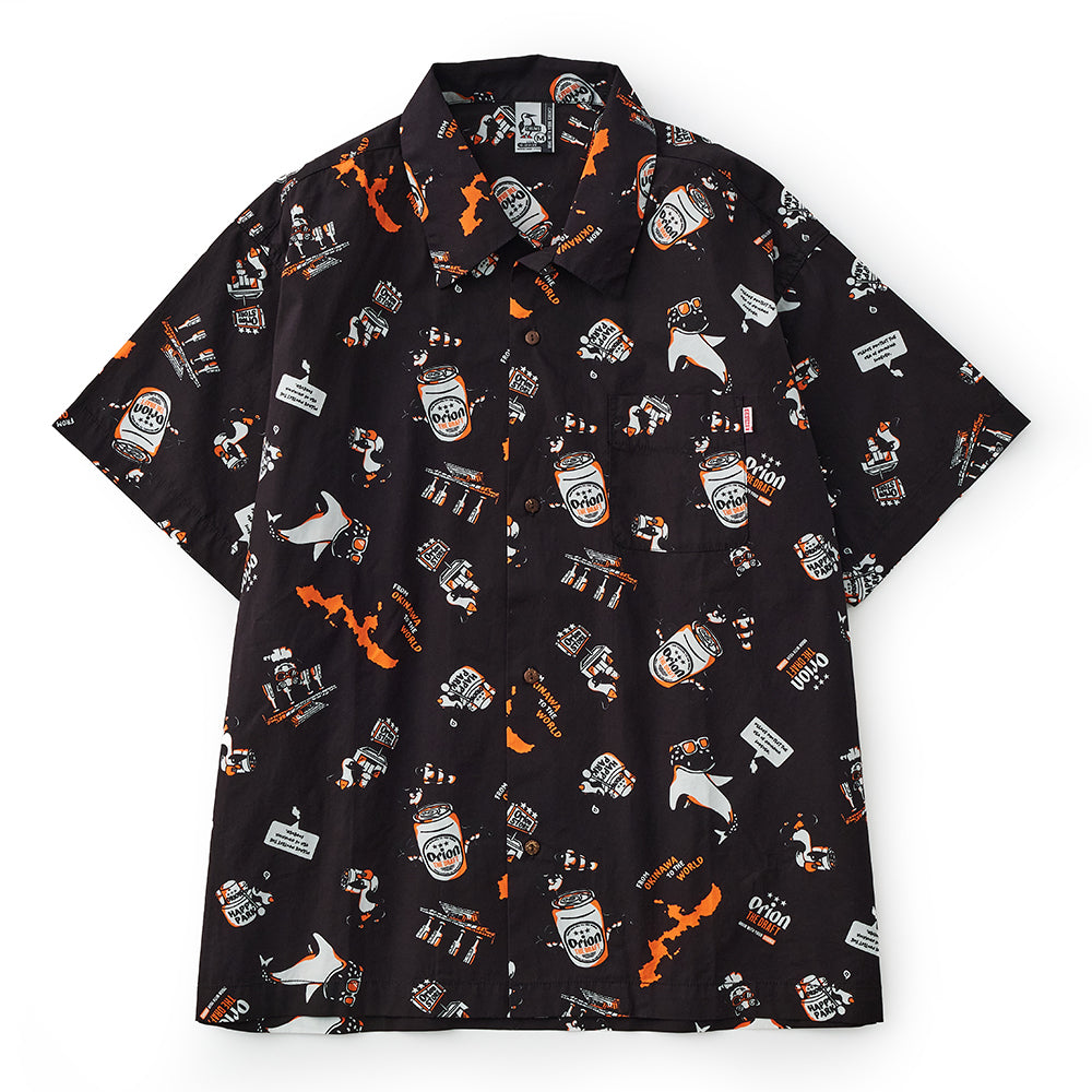 【チャムスコラボ】OKINAWA CALLING Shirt　BLACK