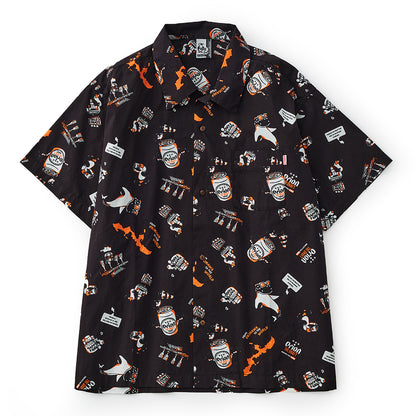 【チャムスコラボ】OKINAWA CALLING Shirt　BLACK