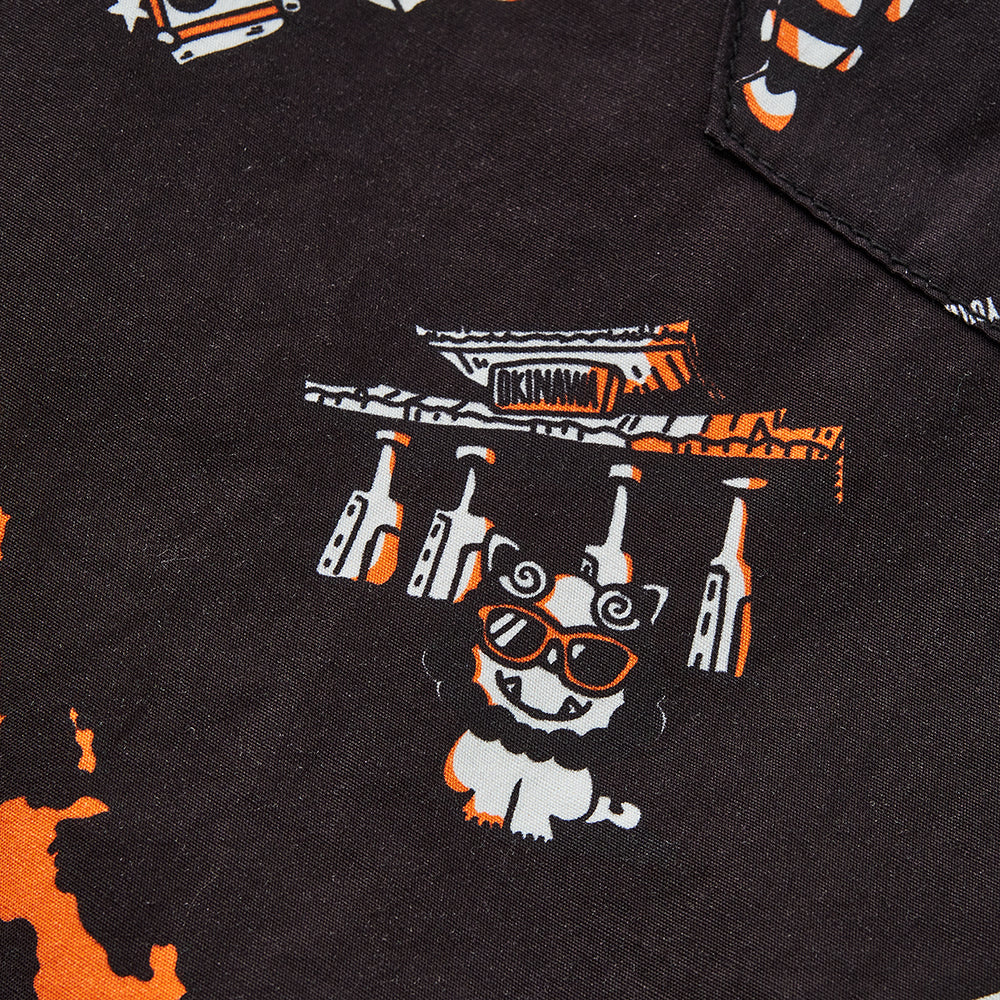 【チャムスコラボ】OKINAWA CALLING Shirt　BLACK
