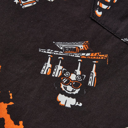 【チャムスコラボ】OKINAWA CALLING Shirt　BLACK
