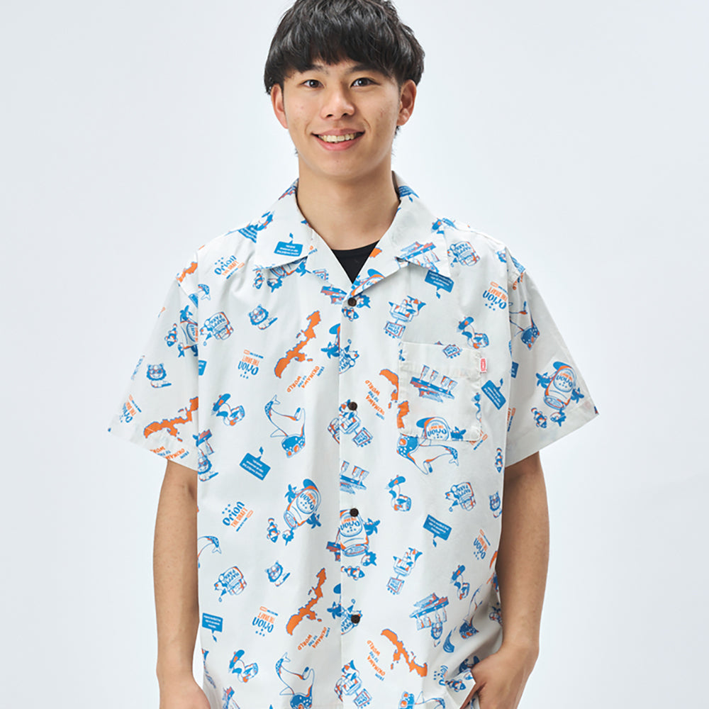 【チャムスコラボ】OKINAWA CALLING Shirt　WHITE