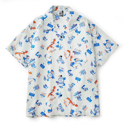 【チャムスコラボ】OKINAWA CALLING Shirt　WHITE