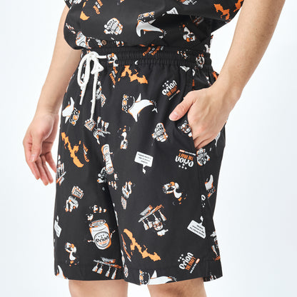 【チャムスコラボ】OKINAWA CALLING Short　BLACK