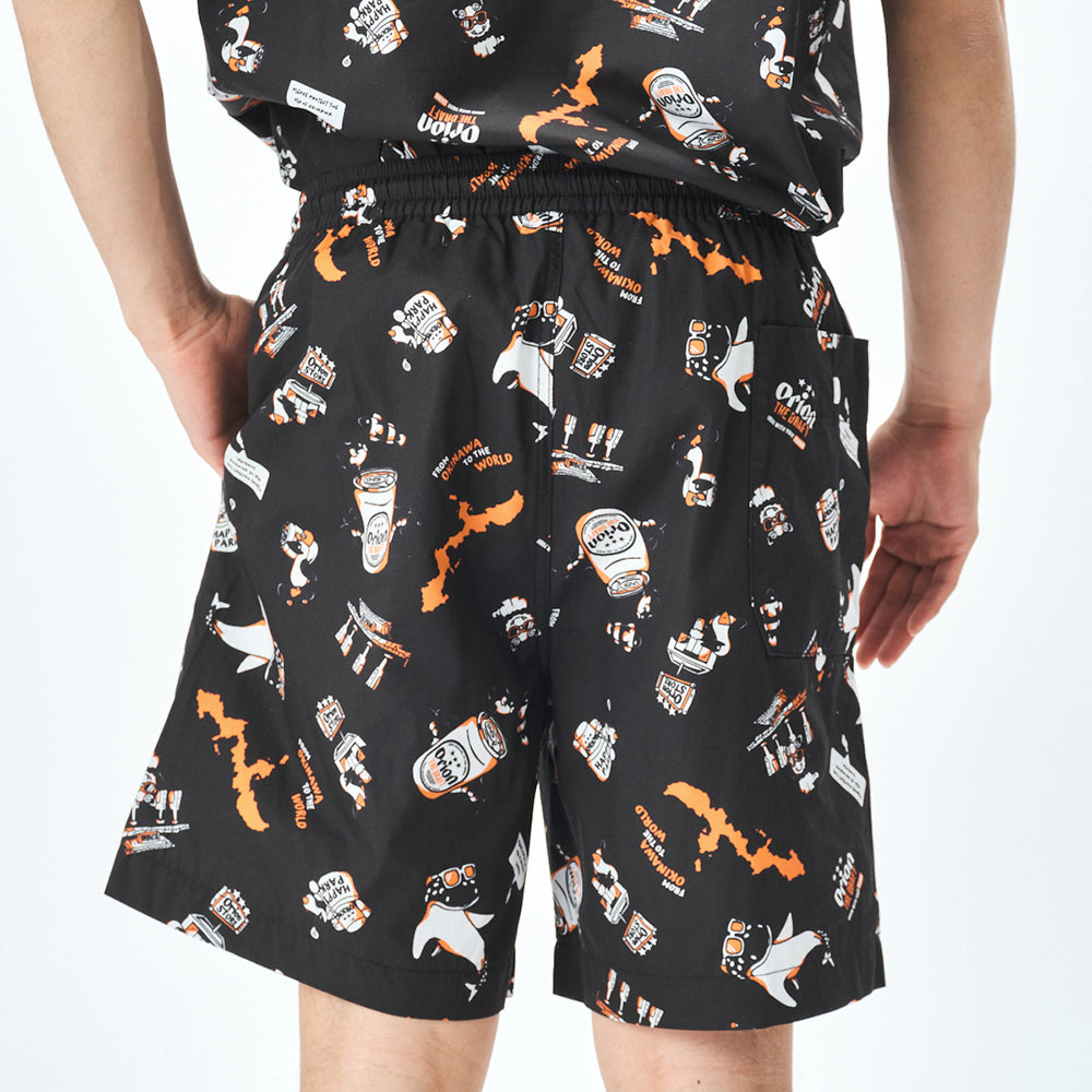 【チャムスコラボ】OKINAWA CALLING Short　BLACK