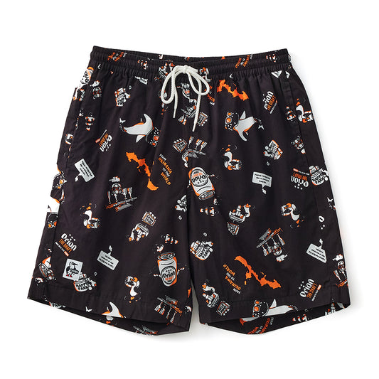 【チャムスコラボ】OKINAWA CALLING Short　BLACK