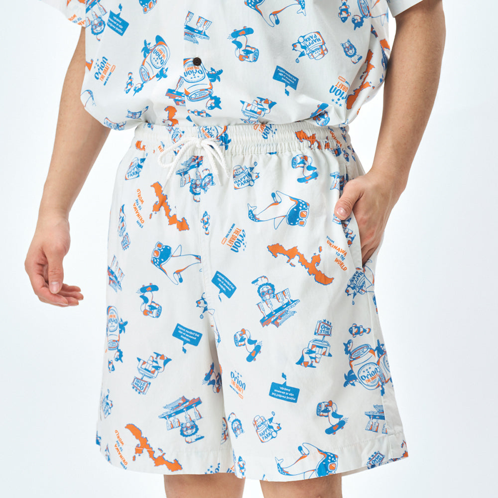 【チャムスコラボ】OKINAWA CALLING Short　WHITE