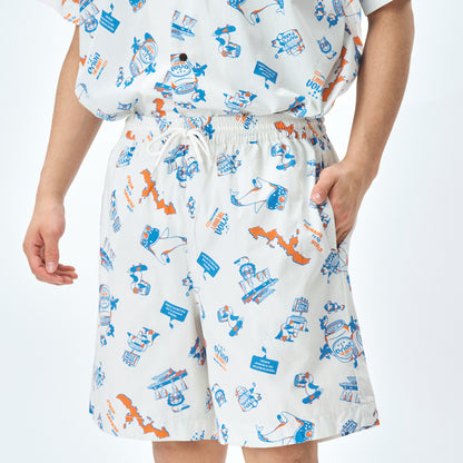 【チャムスコラボ】OKINAWA CALLING Short　WHITE