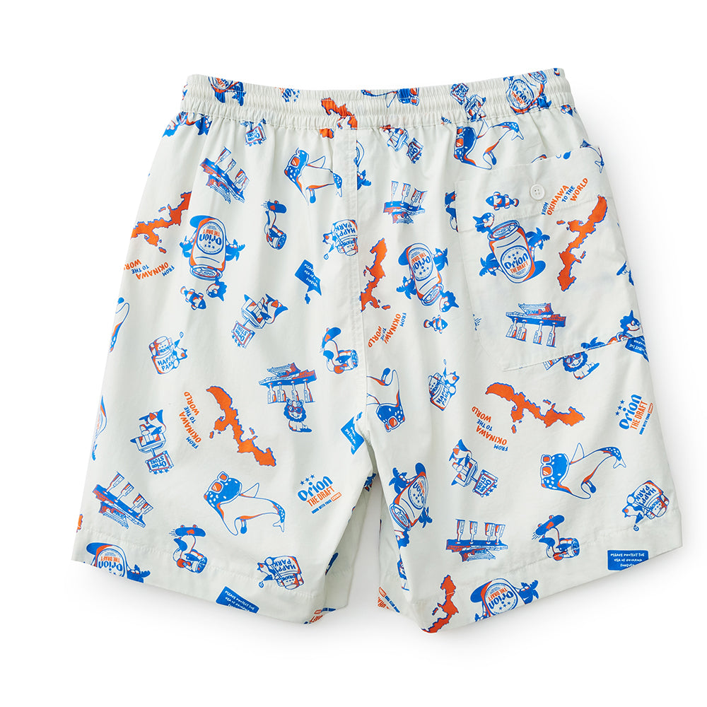 【チャムスコラボ】OKINAWA CALLING Short　WHITE