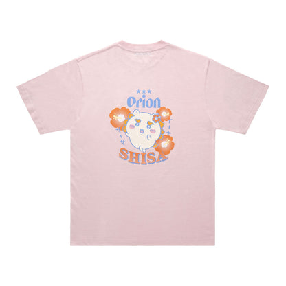 ちいかわ×オリオンビール シーサーのおみやげやさん Tシャツ （ライトピンク_SHISA）