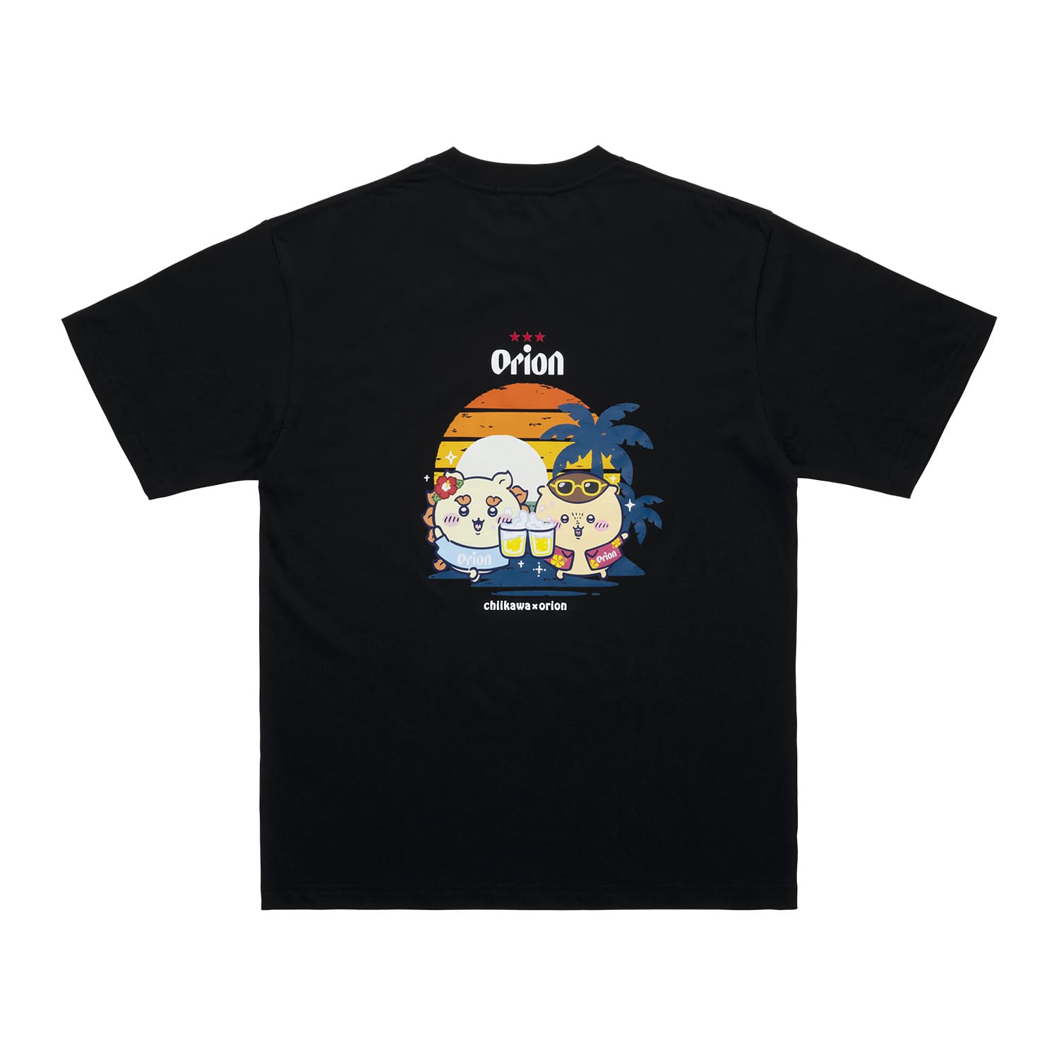ちいかわ×オリオンビール Tシャツ L ブラック ちいかわ×オリオンビール シーサーのおみやげやさん Tシャツ