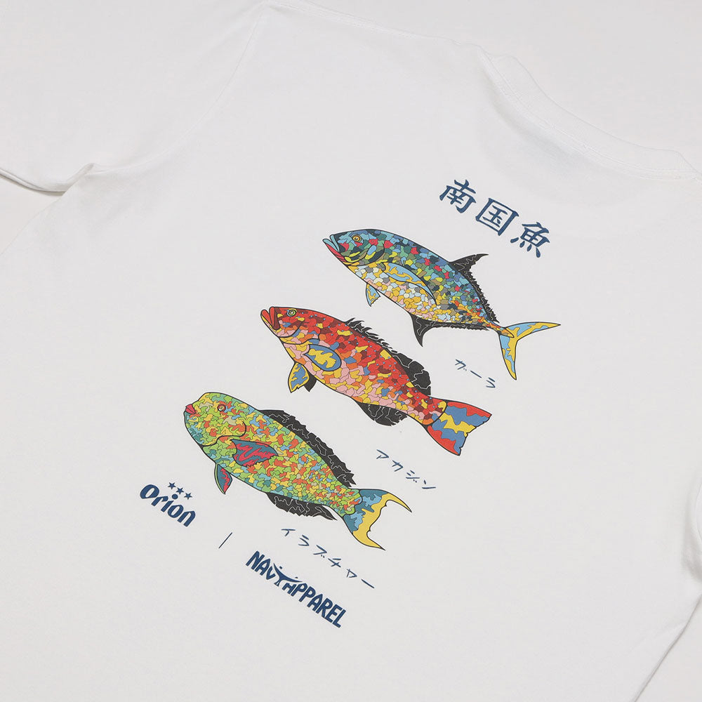 南国魚Tシャツ 【ORION×NAVY APPAREL】（カラー：ホワイト