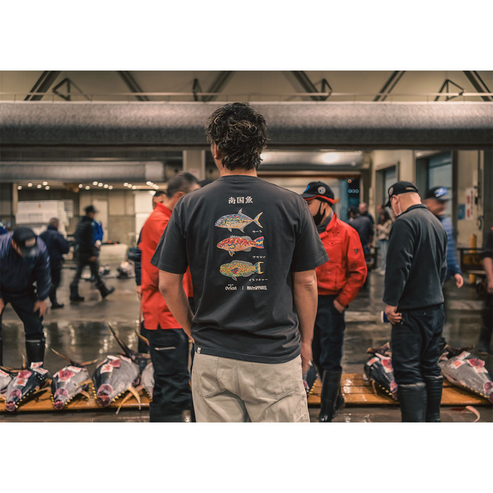 南国魚Tシャツ 【ORION×NAVY APPAREL】（カラー：スミクロ）