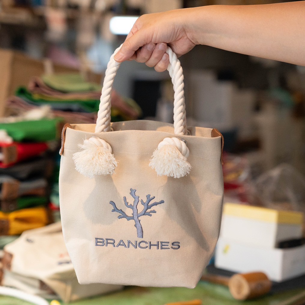 BRANCHES×オリオンコラボ 珊瑚刺繍入りトートバッグ ブランチズ BRANCHES×オリオンコラボ 珊瑚刺繍入りトートバッグ ブランチズ