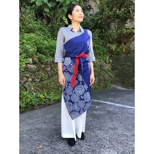 首里琉染×オリオンコラボ ワンショルダーエプロン