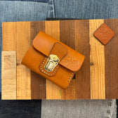 オリジナルレザーウォレット 差し込み錠式（カラー：ブラウン）