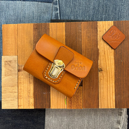 オリジナルレザーウォレット 差し込み錠式（カラー：ブラウン）