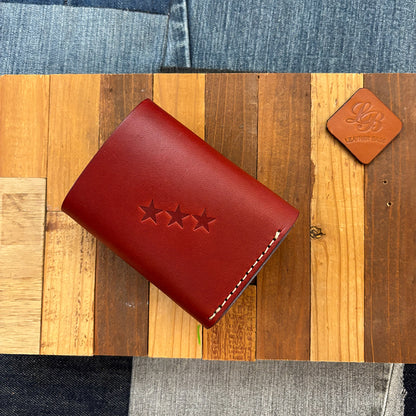 オリジナルレザーウォレット 差し込み錠式（カラー：ワイン）