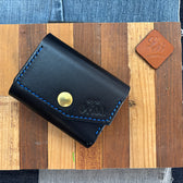 オリジナルレザーウォレット（カラー：ブラック×ブルー）