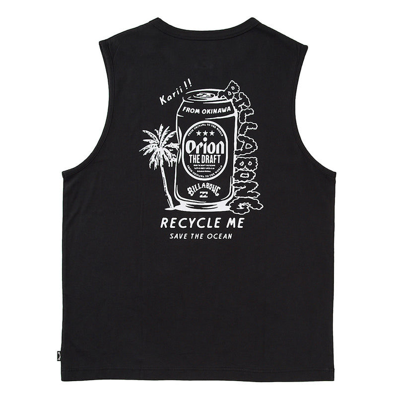 【BILLABONG × ORION】タンクトップ RECYCLE ME （カラー：BLACK）