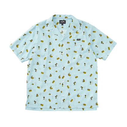 【BILLABONG × ORION】総柄シャツ （カラー：SKY BLUE）