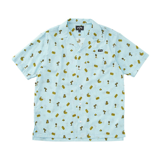 【BILLABONG × ORION】総柄シャツ （カラー：SKY BLUE）