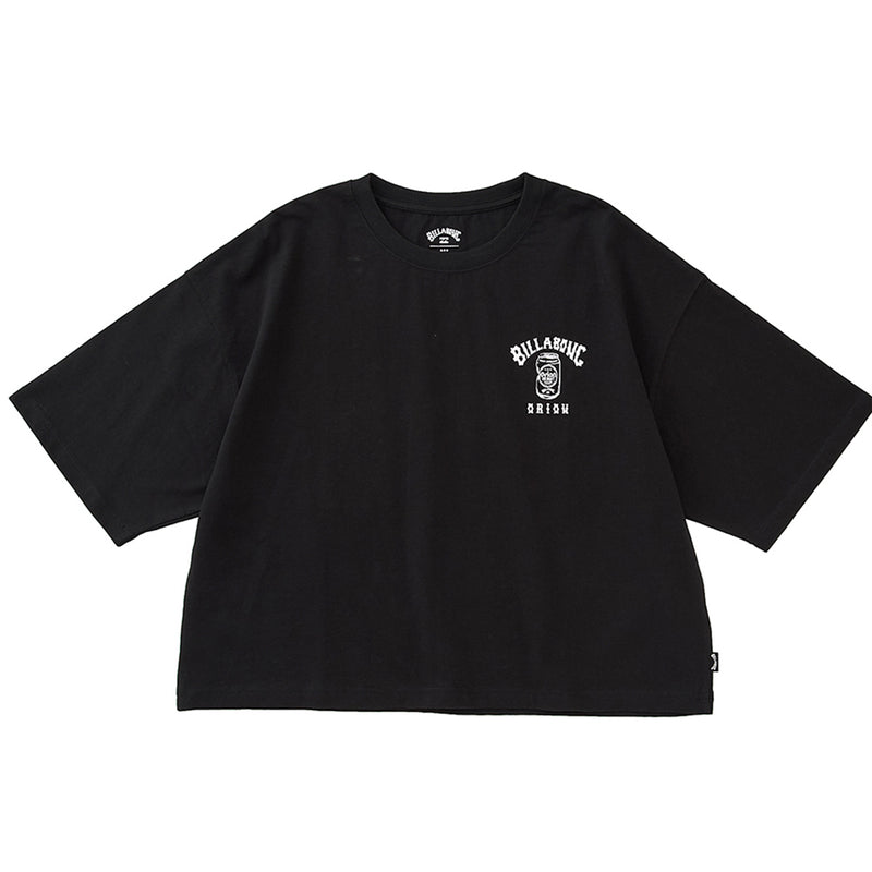 【BILLABONG × ORION】ルーズクロップドTシャツ RECYCLE ME （カラー：BLACK）