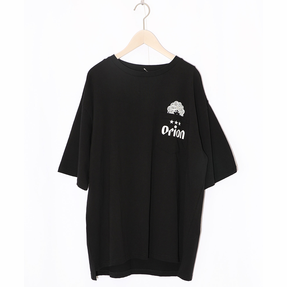ORION×ScoLar ビアーパラダイス柄Tシャツ（ブラック）