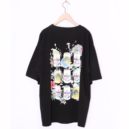 ORION×ScoLar ビアーパラダイス柄Tシャツ（ブラック）