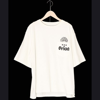 ORION×ScoLar ビアーパラダイス柄Tシャツ（オフホワイト）