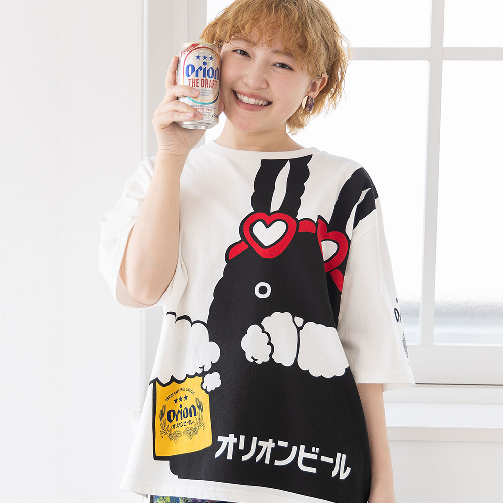 ORION×ScoLar ラビルビアフェス柄Tシャツ（オフホワイト）