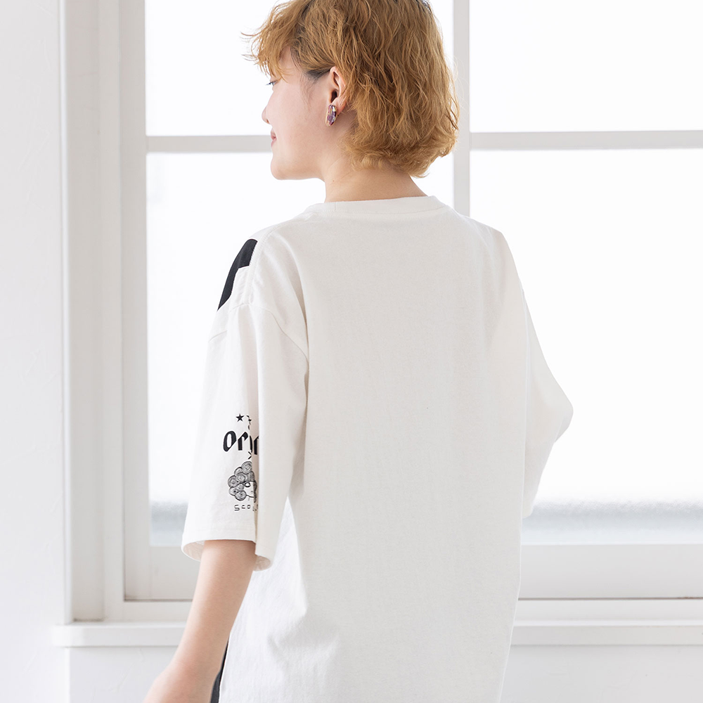 ORION×ScoLar ラビルビアフェス柄Tシャツ（オフホワイト）