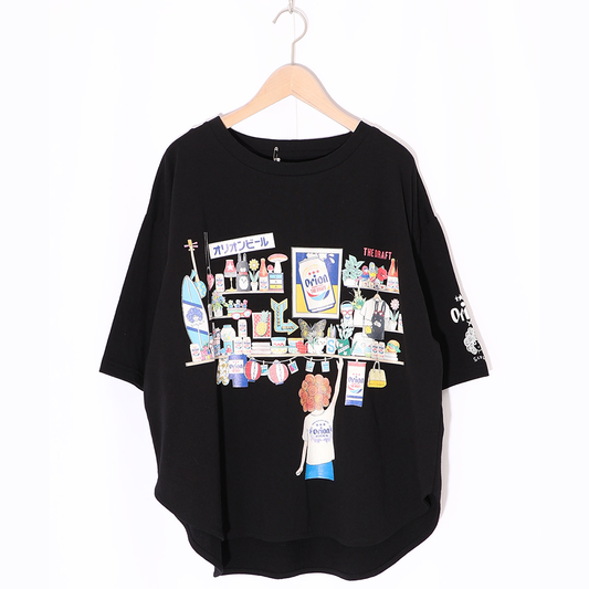 ORION×ScoLar オリオンパーティー柄Tシャツ（ブラック）