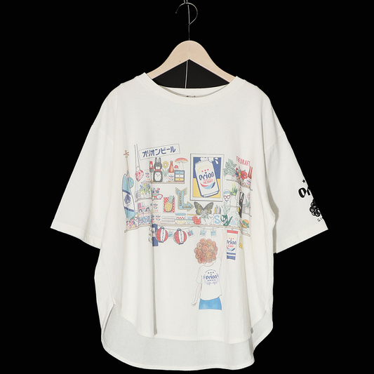 ORION×ScoLar オリオンパーティー柄Tシャツ（オフホワイト）