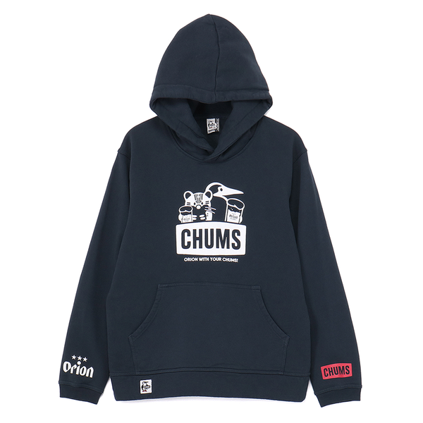 チャムス オリオンビール コラボ パーカー womanM ORION×CHUMSコラボ25FW】YAMANEKO プルオーバーパーカー NAVY