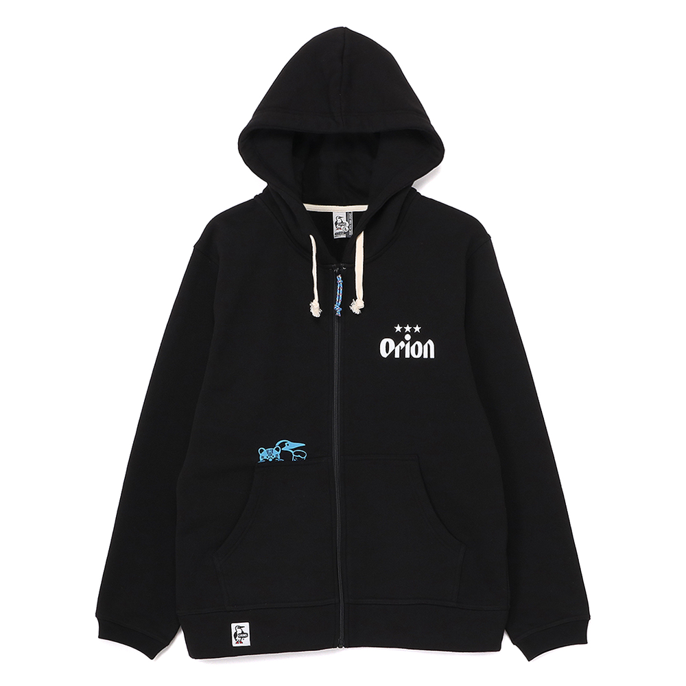 【ORION×CHUMSコラボ25FW】イリオモテヤマネコmeetsブービーバード ジップパーカー　BLACK