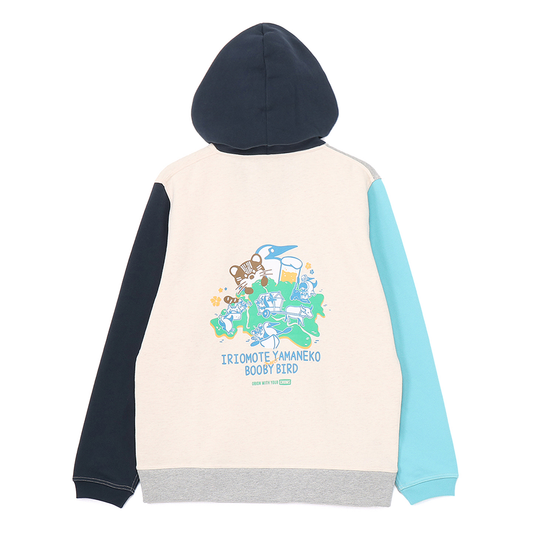 【ORION×CHUMSコラボ25FW】イリオモテヤマネコmeetsブービーバード ジップパーカー　CRAZY